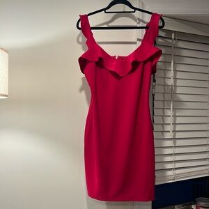 GUESS Pink Ruffle Dress